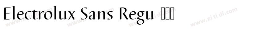 Electrolux Sans Regu字体转换